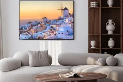 Plakat: Oia o zachodzie słońca