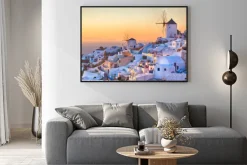 Plakat: Oia o zachodzie słońca