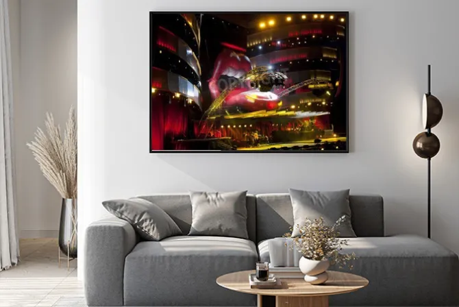 Plakat: Oslo - 8 sierpnia: rolling stones posiada koncert na valle hovin