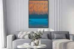 Plakat: Łowienie ryb na jeziorze