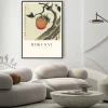 Plakat: Owoc kaki z konikiem polnym reprodukcja hokusai