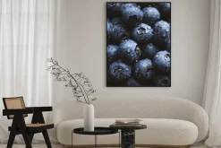 Plakat: Owoce jagody z kroplami wody