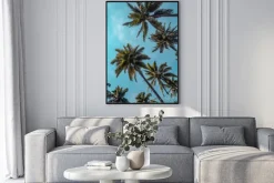 Plakat: Palmeras en verano en una playa de méxico