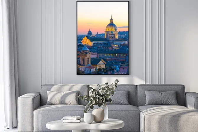 Plakat: Panorama roma da villa borghese