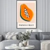 Plakat: Papaja abstrakcyjna ilustracja