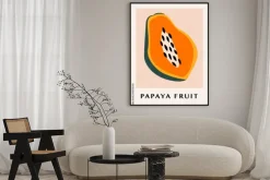 Plakat: Papaja abstrakcyjna ilustracja