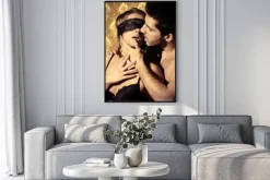 Plakat: Para w intymnej scenie