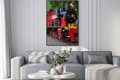 Plakat: Parowóz wystrzelenia pary