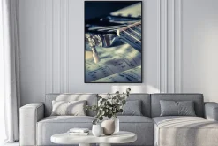 Plakat: Particolare di chitarra con spartito