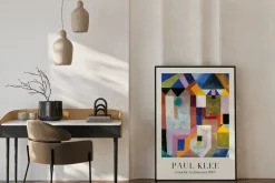 Plakat: Paul klee reprodukcja kolorowa architektura