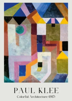 Plakat: Paul klee reprodukcja kolorowa architektura