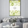 Plakat: Pear design template. hand drawn vector garden fruit illustration.