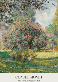 Plakat: Pejzaż park monceau reprodukcja claude monet