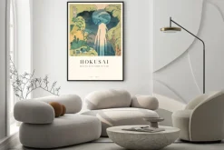 Plakat: Pejzaż reprodukcja hokusai wodospad yoro w kraju mino