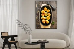 Plakat: Pieczone ziemniaki z rozmarynem.