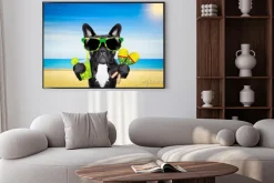 Plakat: Pies plaży latem koktajl