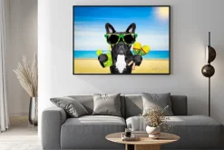 Plakat: Pies plaży latem koktajl