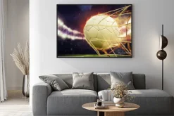 Plakat: Piłka nożna w bramce