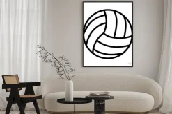 Plakat: Piłka siatkówka sztuka ikony dla aplikacji i witryn sportowych