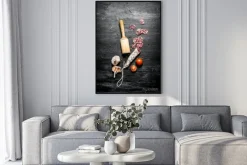 Plakat: Pikantne salami z pomidorami i czosnkiem.