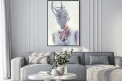 Plakat: Piękna kobieta twarz w masce