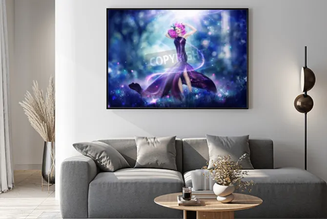 Plakat: Piękne bajki fantazji kobieta, portret fashion art