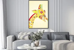 Plakat: Piękne dorosłych żyrafa. ręcznie rysowane ilustracji ozdobnych