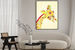 Plakat: Piękne dorosłych żyrafa. ręcznie rysowane ilustracji ozdobnych