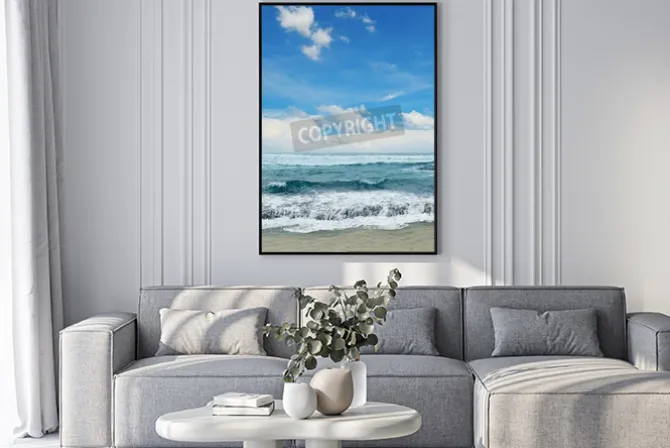 Plakat: Piękne fale na morzu