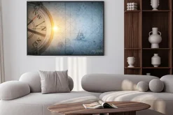 Plakat: Pirat i motyw morskie tło grunge. stary morski kompas na abstrakcjonistycznym