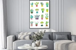 Plakat: Plakat akwarela kaktus