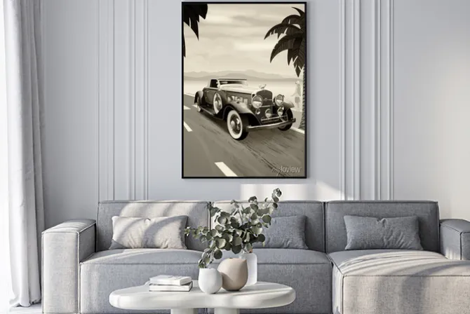 Plakat: Plakat cadillaca 30er jahrestil