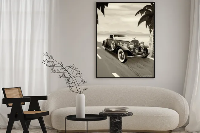 Plakat: Plakat cadillaca 30er jahrestil