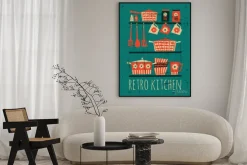 Plakat: Plakat retro kuchnia