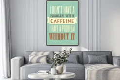 Plakat: Plakat retro styl kofeina