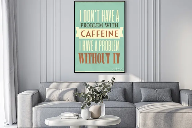 Plakat: Plakat retro styl kofeina