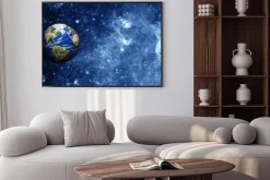 Plakat: Planeta ziemia w przestrzeni