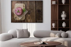 Plakat: Plasterki salami (selektywne focus)