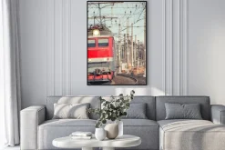 Plakat: Pociąg pasażerski.