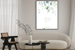 Plakat: Podziękowanie z eukaliptusem