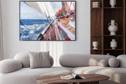 Plakat: Pokład żaglowca na morzu