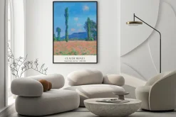 Plakat: Pole maków krajobraz claude monet