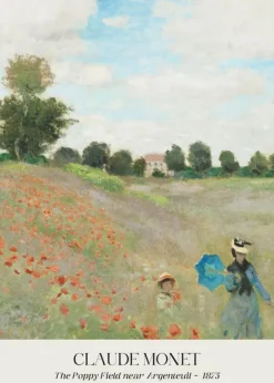 Plakat: Pole maków w pobliżu argenteuil claude monet