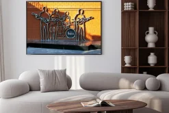 Plakat: Pomnik the beatles w jekaterynburg, rosja