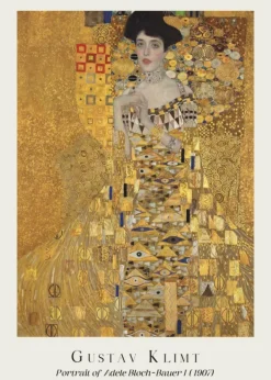 Plakat: Portret adele bloch-bauer i gustav klimt