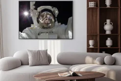 Plakat: Portret astronauty w kosmosie