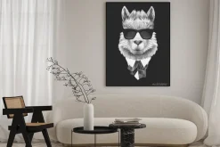 Plakat: Portret lama w garniturze. ręcznie rysowane ilustracji.