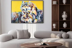 Plakat: Portret olejny wilków