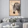 Plakat: Portret zebra, kruger park, republika południowej afryki