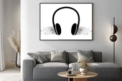 Plakat: Posłuchać muzyki